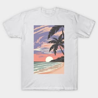 Sunset at the beach T-Shirt